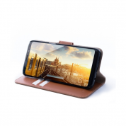 JT Berlin LeatherBook Kreuzberg Case - хоризонтален кожен (естествена кожа) калъф тип портфейл за Samsung Galaxy S9 plus (кафяв) 2