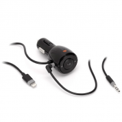 Griffin iTrip Aux cable and Lightning Connector - зарядно за кола с контролери, Aux кабел и Lightning кабел за iPhone, iPad, iPod (черен)