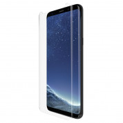 Tech21 Glass Edge to Edge Curved Tempered Glass - калено стъклено защитно покритие с извити ръбове за целия дисплей на Samsung Galaxy S8 Plus (черен-прозрачен)