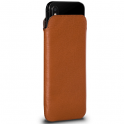 SENA Bence UltrasSlim Wallet - кожен калъф (естествена кожа, ръчна изработка) с джоб за кредитна карта за iPhone XS, iPhone X (кафяв) 2