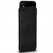 SENA Bence UltraSlim Wallet - кожен калъф (естествена кожа, ръчна изработка) с джоб за кредитна карта за iPhone XS, iPhone X (черен) 1