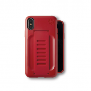Grip2u BOOST Case - удароустойчив хибриден кейс за iPhone XS, iPhone X (червен)