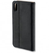 4smarts Flip Case Trendline Genuine Leather - калъф от естествена кожа с поставка и отделение за кр. карта за iPhone XS, iPhone X (черен) 1