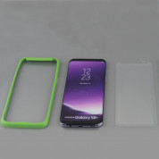 4smarts 360° Protection Set Easy-Assist - хибриден кейс и стъклено покритие за Samsung Galaxy S8 Plus (с рамка за поставяне) (прозрачен) 5
