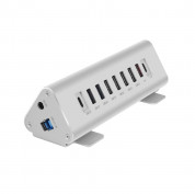 Macally 9-Port USB-A, USB-C Hub Charger - USB хъб (зареждаща станция) за настолни и преносими компютри (с USB-C кабел и захранване) 3