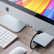 Satechi Aluminium USB-C Clamp Hub Pro - алуминиев USB-C хъб и четец за SD/microSD карти за iMac 2017, iMac Pro, iMac 2019 (сребрист) 4
