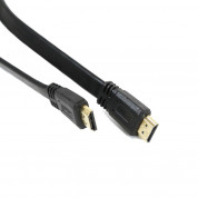 Omega Flat HDMI Cable v1.4 - HDMI кабел за мобилни устройства (3 метра) (черен)