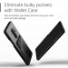 Mujjo Leather Wallet Case - кожен (естествена кожа) кейс с джоб за кредитна карта за Samsung Galaxy S9 Plus (черен) 3