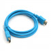 Omega HDMI Cable - HDMI кабел за мобилни устройства (1.5 метра) (син) 1