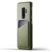 Mujjo Leather Wallet Case - кожен (естествена кожа) кейс с джоб за кредитна карта за Samsung Galaxy S9 Plus (зелен) 3