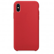 SDesign Silicone Original Case - качествен силиконов кейс за iPhone XS, iPhone X (червен)