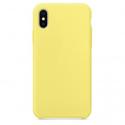SDesign Silicone Original Case - качествен силиконов кейс за iPhone XS, iPhone X (жълт)