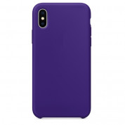 SDesign Silicone Original Case - качествен силиконов кейс за iPhone XS, iPhone X (лилав)