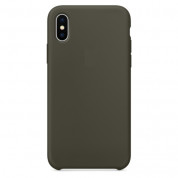 SDesign Silicone Original Case for iPhone XS, iPhone X (dark olive)
