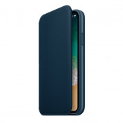 SDesign Original Leather Folio Case for iPhone XS,iPhone X (cosmos blue)