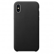 SDesign Leather Original Case - качествен кожен (естествена кожа) кейс за iPhone XS, iPhone X (черен)