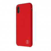 JT Berlin Steglitz Silicone Case - силиконов калъф за iPhone XS, iPhone X (червен) 1
