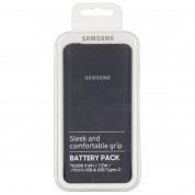 Samsung Universal Battery Pack EB-P3000CN, 10000mAh - външна батерия с MicroUSB кабел и USB-C адаптер за мобилни устройства (тъмносин) 4