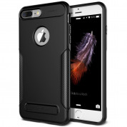 Verus Carbon Fit Case - висок клас хибриден удароустойчив кейс за iPhone 8, iPhone 7 (черен)