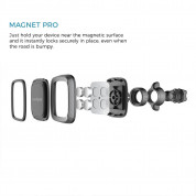 Prodigee Handsfree Magnet Pro Mount - магнитна поставка за радиатора на кола за смартфони (черен) 2