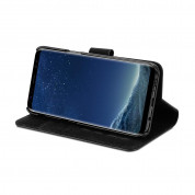 Prodigee Wallegee Case - кожен калъф, тип портфейл с отделящ се кейс и поставка за Samsung Galaxy S9 (черен) 3