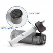 LifeStraw Go 2-Stage Filtration - бутилка за пречистване на всякакъв тип вода с двойна филтрация (сив) 2