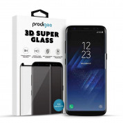 Prodigee 3D Super Glass - калено стъклено защитно покритие за дисплея на Samsung Galaxy S9 (прозрачен-черен)