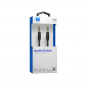 Just Wireless Aux Audio Cable - качествен 3.5 мм. аудио кабел (180 см) (черен) 1