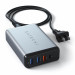 Satechi 75W Multiport Travel Charger - захранване с USB-C изход (60W), QualComm 3.0 изход и 2 x USB изхода за мобилни телефони, таблети и MacBook (сив) 4