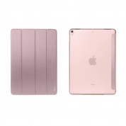 Torrii Torrio Case - кожен кейс и поставка за iPad 6 (2018), iPad 5 (2017) (розово злато)