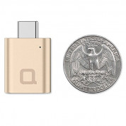 Nonda USB-C to USB-A Mini Adapter - USB-A адаптер за MacBook и компютри с USB-C порт (златист) 2
