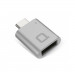 Nonda USB-C to USB-A Mini Adapter - USB-A адаптер за MacBook и компютри с USB-C порт (сив) 1