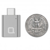 Nonda USB-C to USB-A Mini Adapter - USB-A адаптер за MacBook и компютри с USB-C порт (сив) 3
