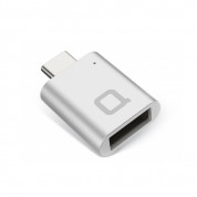 Nonda USB-C to USB-A Mini Adapter - USB-A адаптер за MacBook и компютри с USB-C порт (сребрист)