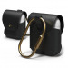 Elago Airpods Leather Case - кожен калъф (ествествена кожа) за Apple Airpods (черен) 1