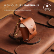 Elago Airpods Leather Case - кожен калъф (ествествена кожа) за Apple Airpods (кафяв) 3