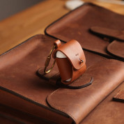 Elago Airpods Leather Case - кожен калъф (ествествена кожа) за Apple Airpods (кафяв) 5