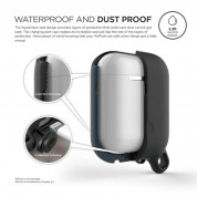 Elago Airpods Waterproof Hang Case - водоустойчив силиконов калъф с карабинер за Apple Airpods (черен) 4