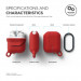 Elago Airpods Waterproof Hang Case - водоустойчив силиконов калъф с карабинер за Apple Airpods (червен) 7