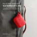 Elago Airpods Waterproof Hang Case - водоустойчив силиконов калъф с карабинер за Apple Airpods (червен) 2
