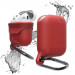 Elago Airpods Waterproof Hang Case - водоустойчив силиконов калъф с карабинер за Apple Airpods (червен) 1
