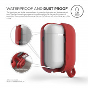 Elago Airpods Waterproof Hang Case - водоустойчив силиконов калъф с карабинер за Apple Airpods (червен) 3