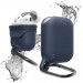 Elago Airpods Waterproof Hang Case - водоустойчив силиконов калъф с карабинер за Apple Airpods (тъмносин) 1