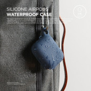 Elago Airpods Waterproof Hang Case - водоустойчив силиконов калъф с карабинер за Apple Airpods (тъмносин) 7