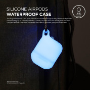 Elago Airpods Waterproof Hang Case - водоустойчив силиконов калъф с карабинер за Apple Airpods (фосфорисциращ) 1