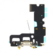 Apple iPhone 7 System Connector and Flex Cable - оригинален лентов кабел с Lightning конектора и долните микрофони за iPhone 7 (бял)