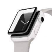 Belkin ScreenForce UltraCurve Screen Protector - калено стъклено защитно покритие с извити ръбове за целия дисплея на Apple Watch (42мм) (черен-прозрачен)