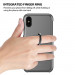 iLuv Metal Forge Ring Case -  поликарбонатов кейс с пръстен против изпускане за iPhone XS, iPhone X (сив) 4