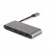 Moshi USB-C Multimedia Adapter - адаптер за свързване от USB-C към HDMI 4K, SD card reader, 2 x USB-A (тъмносив) 1
