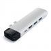 Satechi USB-C Pro USB Hub HDMI 4K & Ethernet - мултифункционален хъб за свързване на допълнителна периферия за MacBook (сребрист) 1
